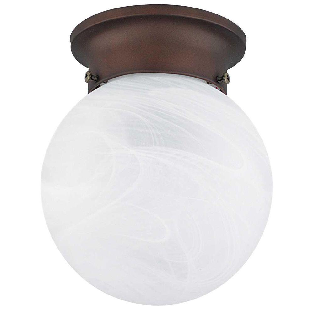 Bronze Flush Mount Lights Lighting The Home Depot Coburn 1 Light Oil Rubbed Bronze Flush Mount