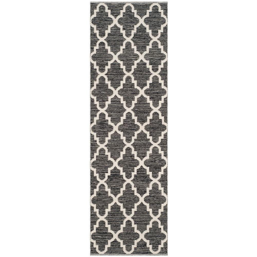 Runner 2 X 7 Black Area Rugs Rugs The Home Depot