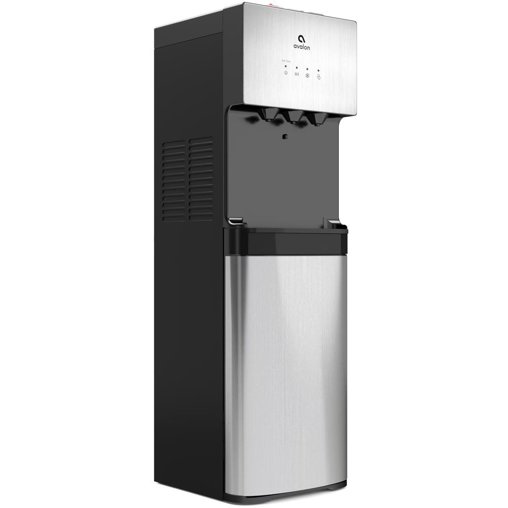 Tri Temp W//Touch Dispenser Feature Cold /& Room Water Cooler NEW Black Stainless Steel Brio Moderna Self Cleaning Bottom Load Hot