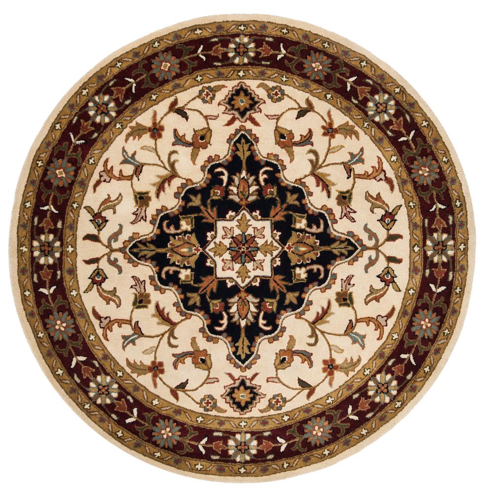 Safavieh Heritage Multi/Red 8 ft. x 8 ft. Round Area RugHG510B8R