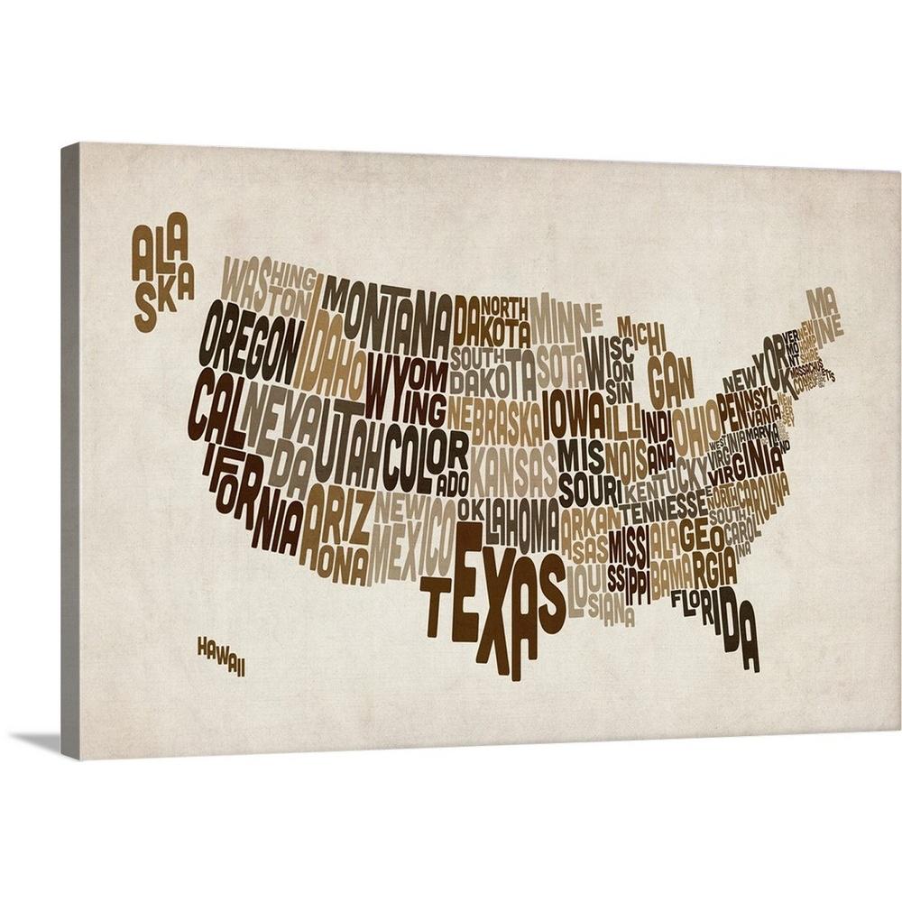 Stupell Industries 24 in. x 30 in. "United States Map Colored