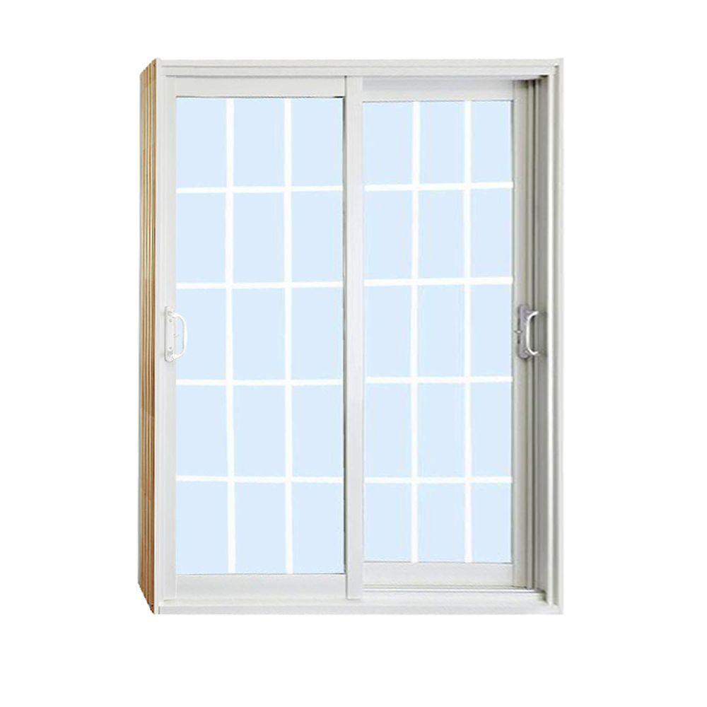 Stanley Doors 72 In. X 80 In. Double Sliding Patio Door With 15 Lite ...