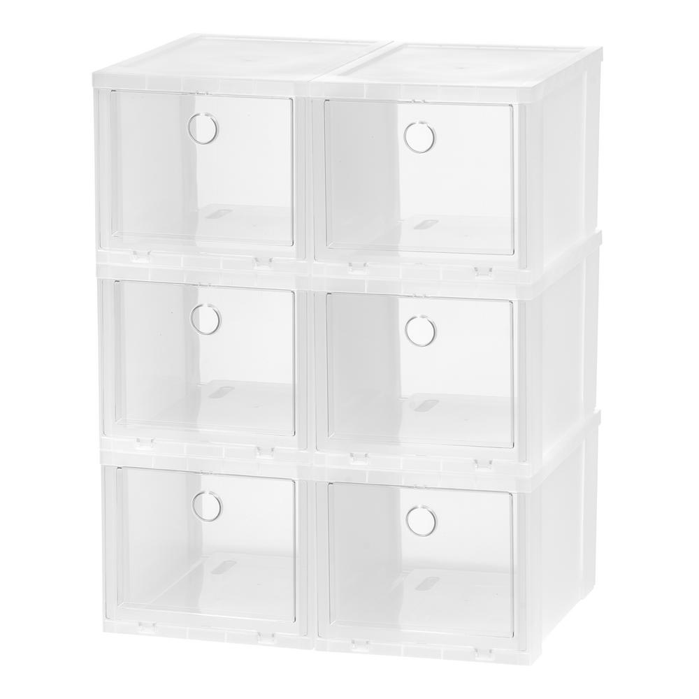 Shoe Storage Closet Organizers The Home Depot 6 Pair Clear