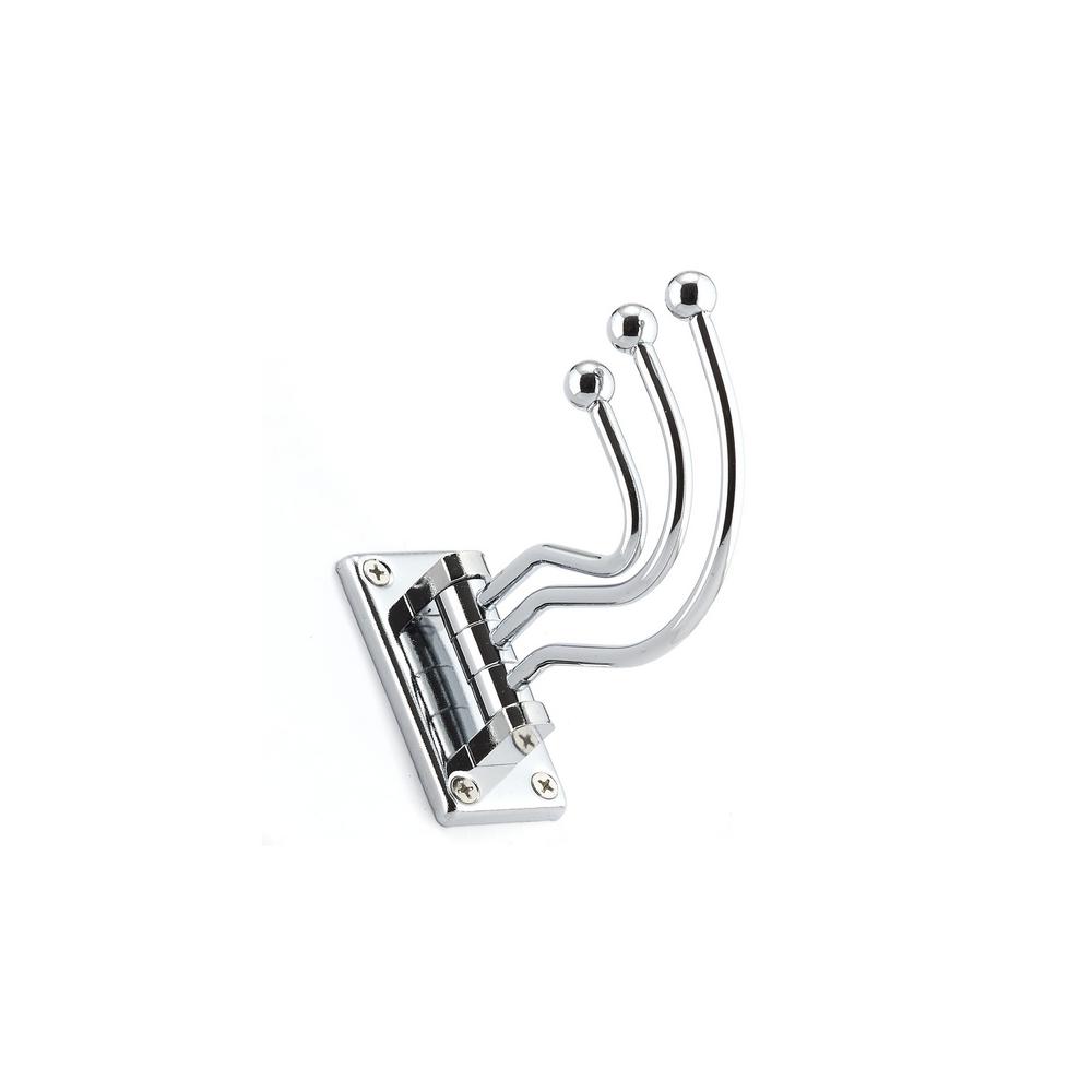 Richelieu Hardware Nystrom Chrome Cresent Triple Swivel Hook97843BAG