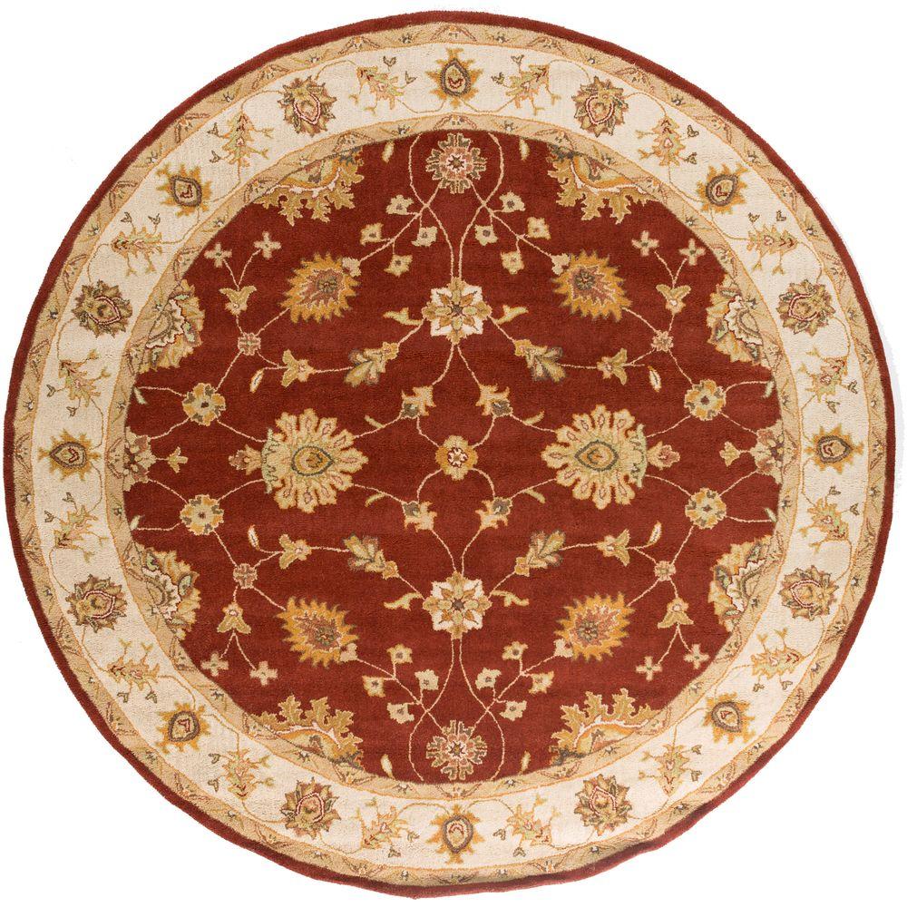 Artistic Weavers Middleton Hattie Burgundy 6 ft. x 6 ft. Round Indoor ...