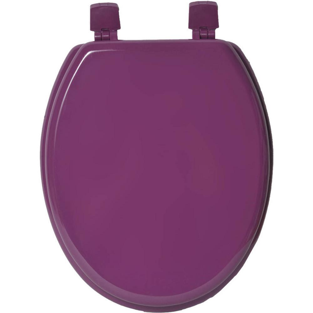 Oval Closed Front Toilet Seat in Purple-4101170 - The Home Depot