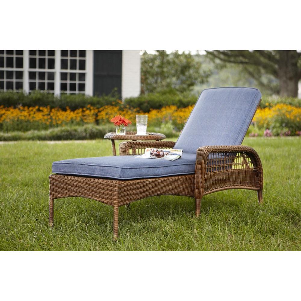 Hampton Bay Spring Haven Brown All-Weather Wicker Outdoor Patio Chaise Lounge... by Hampton Bay
