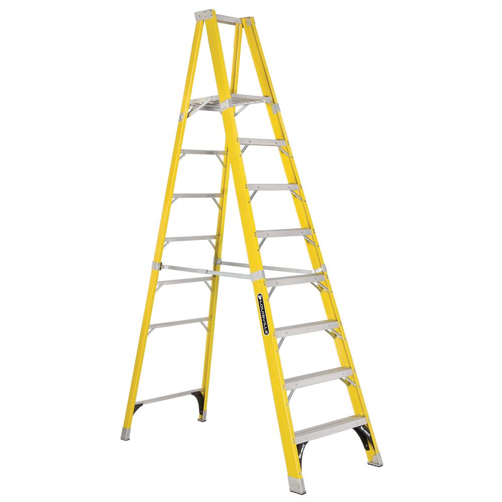 Louisville Ladder 8 ft. Fiberglass Platform Step Ladder with 375 lbs