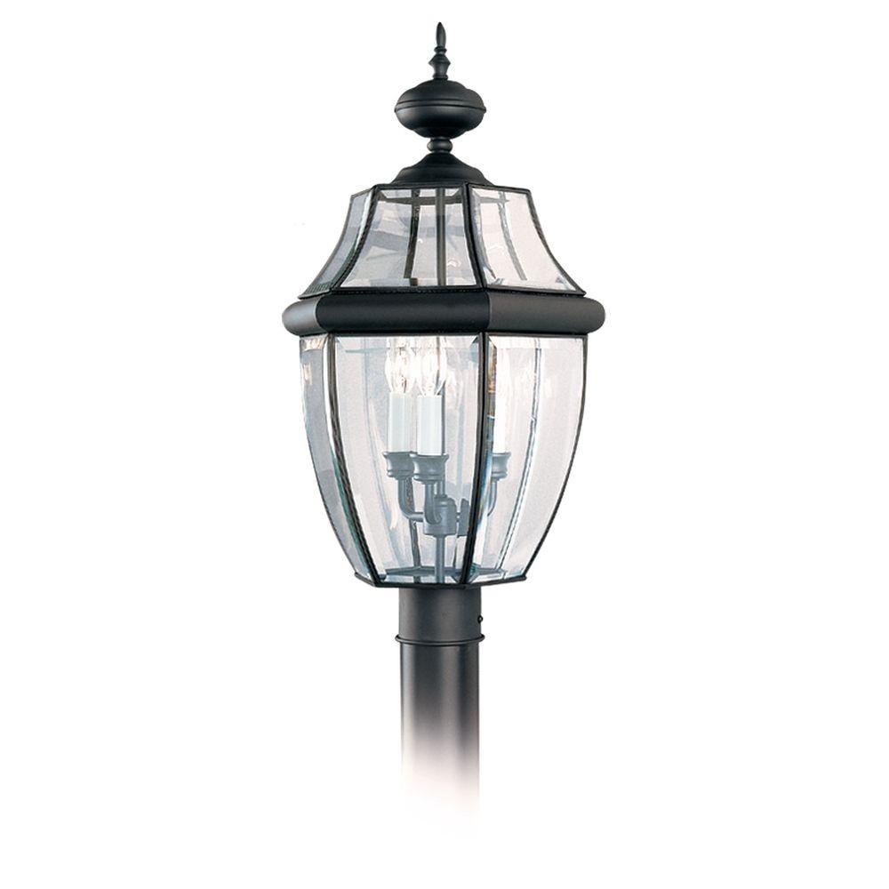 Sea Gull Lighting Lancaster 3 Light Outdoor Antique Bronze Post Sea Gull Lighting Lancaster 3 Light