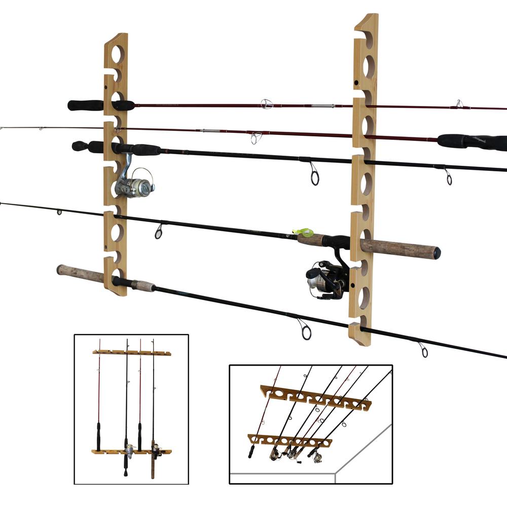 Rush Creek Creations 2 Piece 6 Fishing Rod Storage Wall