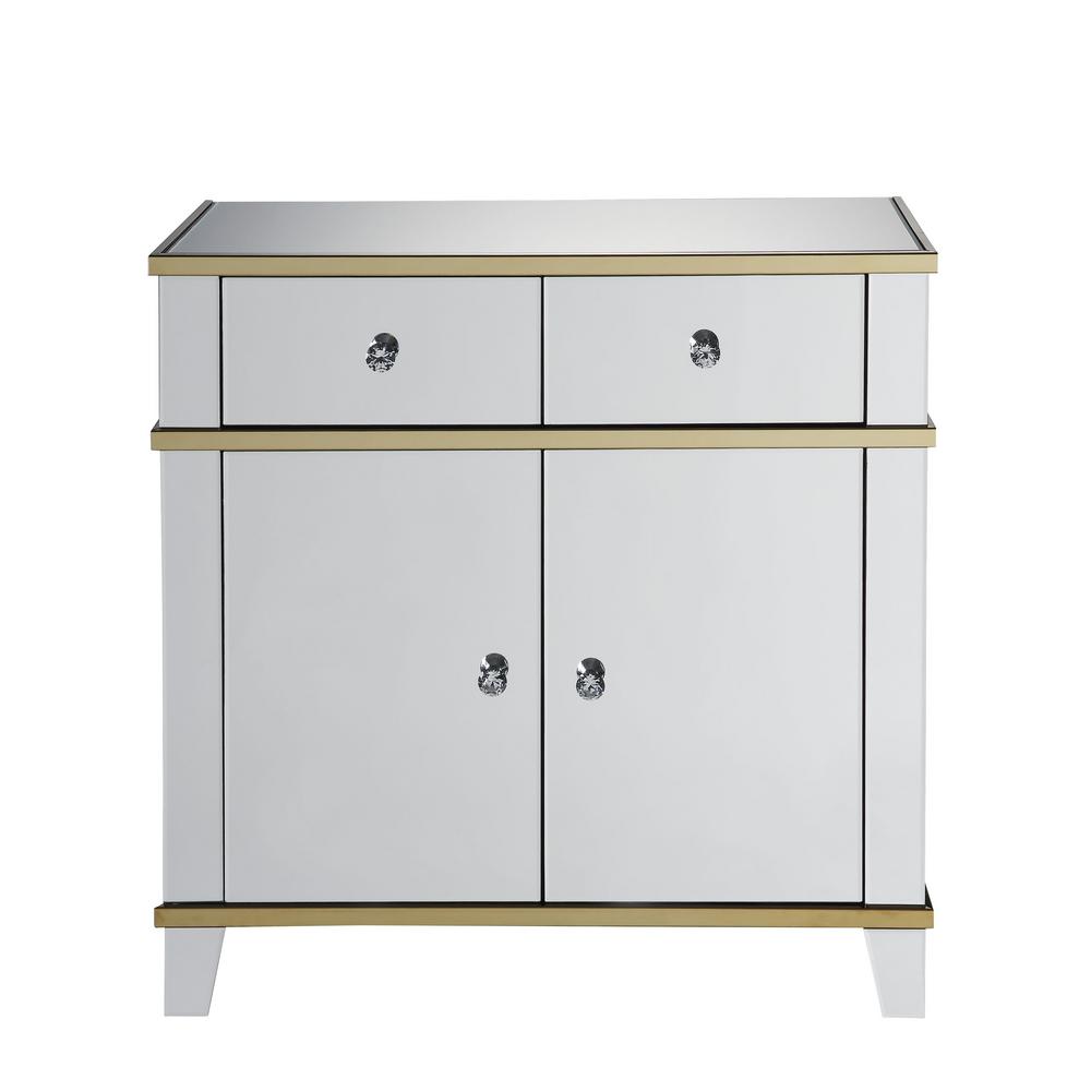 Acme Furniture Osma Mirrored And Gold Console Table 97432 The Home Acme Furniture Osma Mirrored And Gold Console Table 97432 The Home Depot