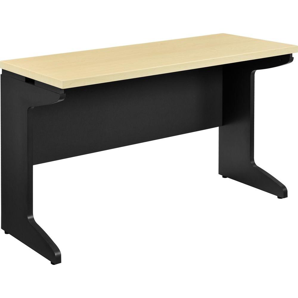 Ameriwood Home Mansfield Natural And Gray Bridge Desk Hd38955 Ameriwood Home Mansfield Natural And