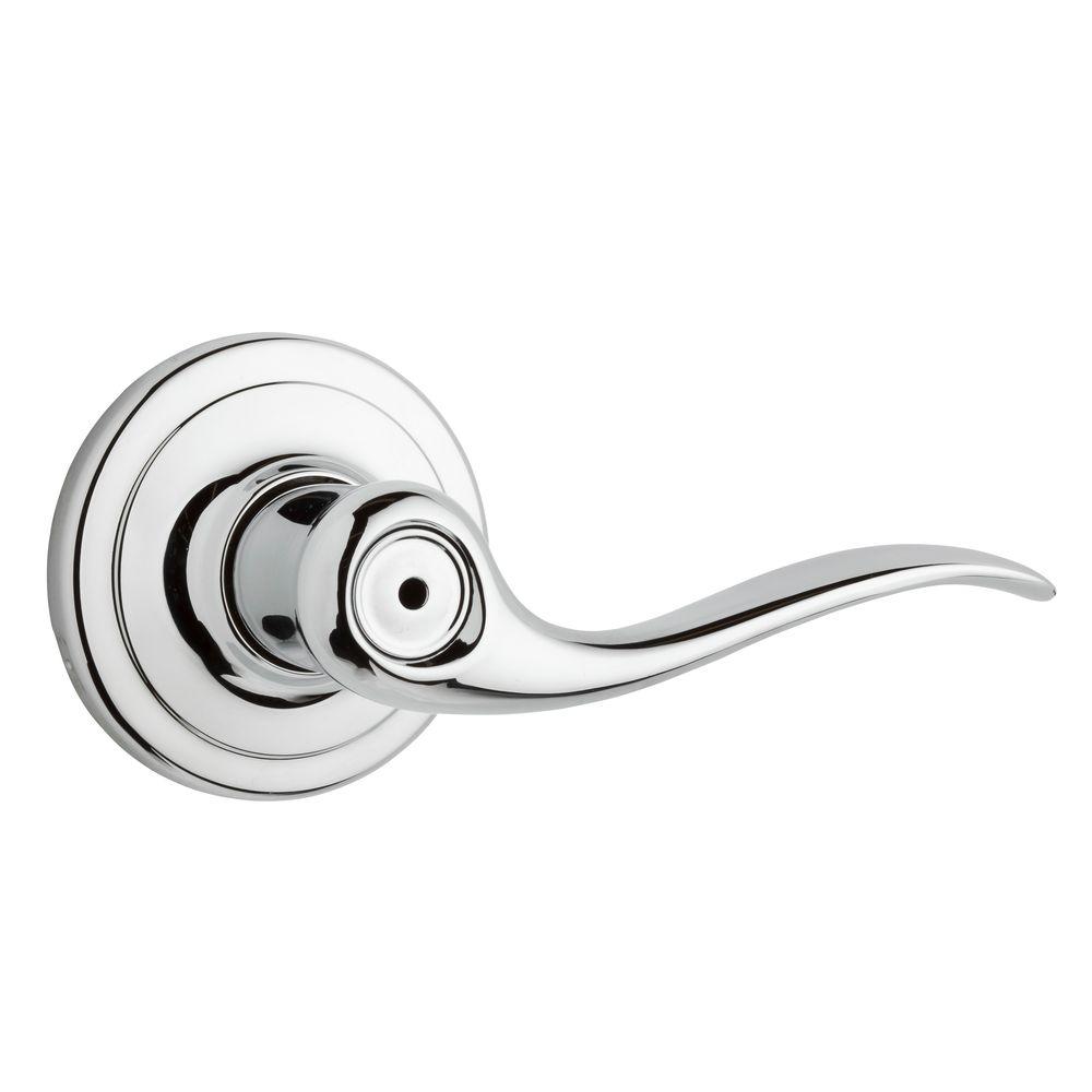 Kwikset Tustin Polished Chrome Privacy Bed/Bath Door Lever-730TNL 26