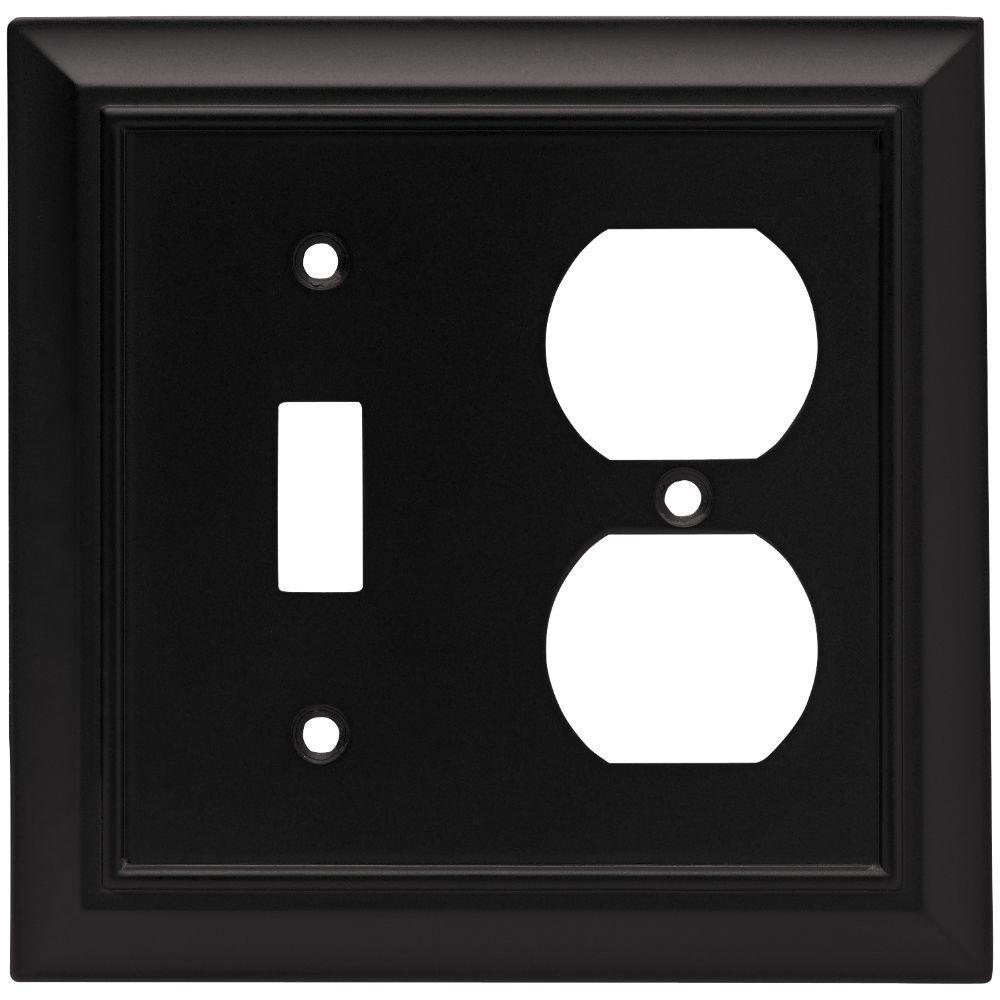 Liberty Black Wall Plates Electrical The Home Depot