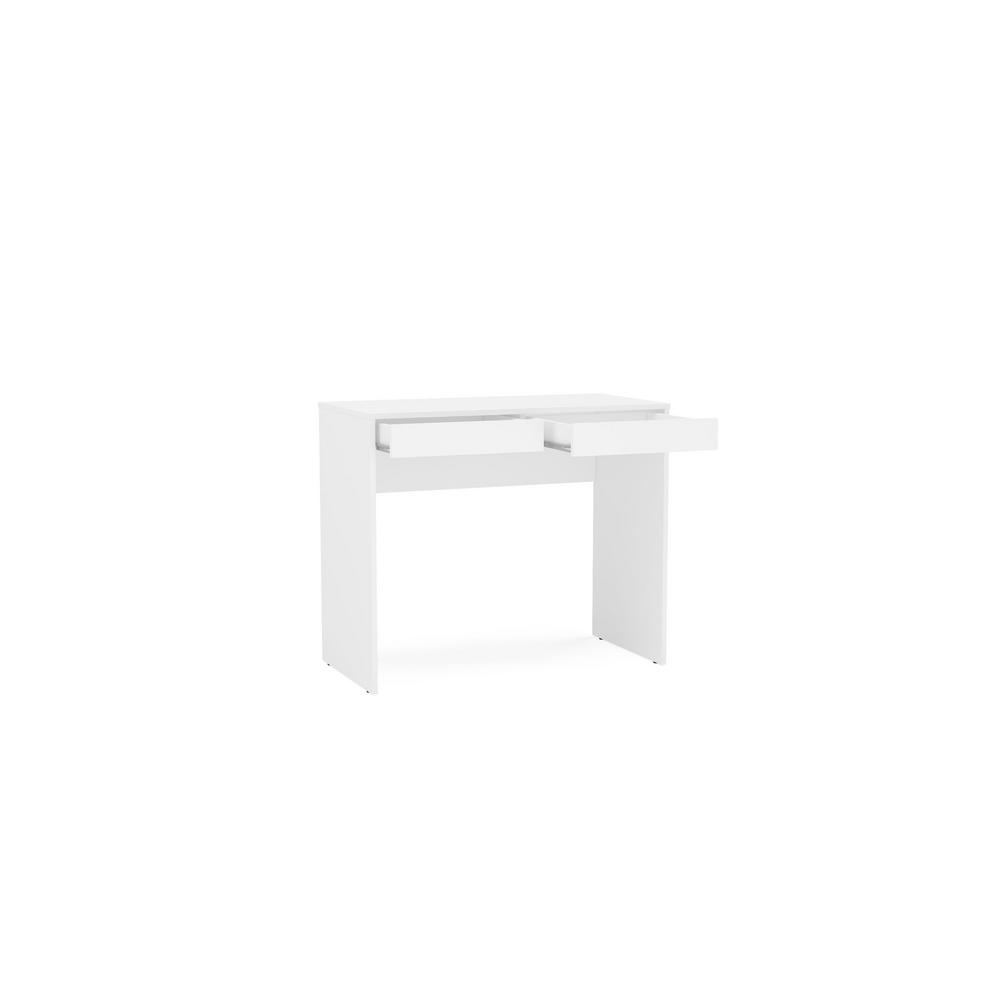 Crimson White Melamine Compact Desk with 2Drawers 1604470007 The