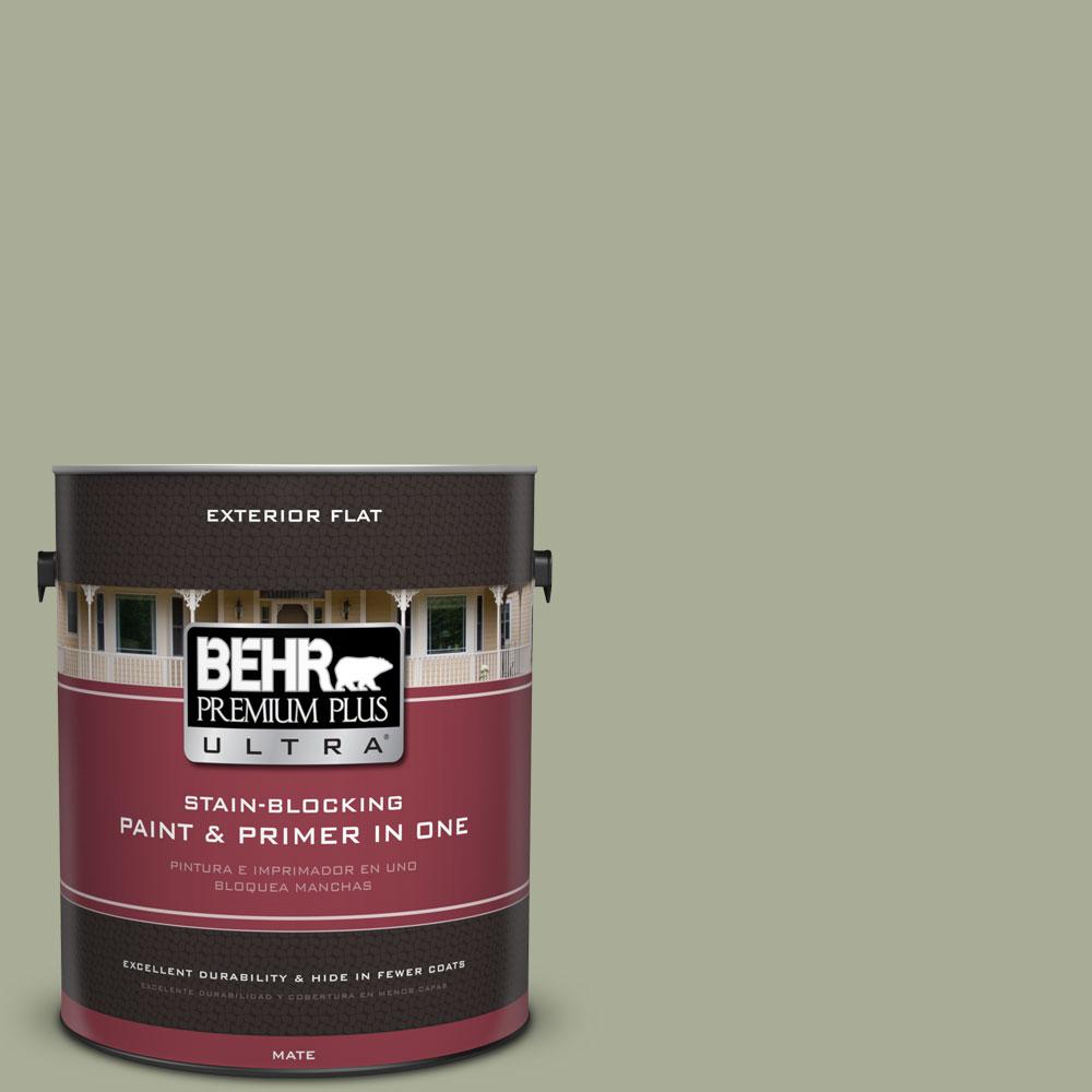 BEHR Premium Plus Ultra 1gal. S3804 Bay Water Flat Exterior Paint