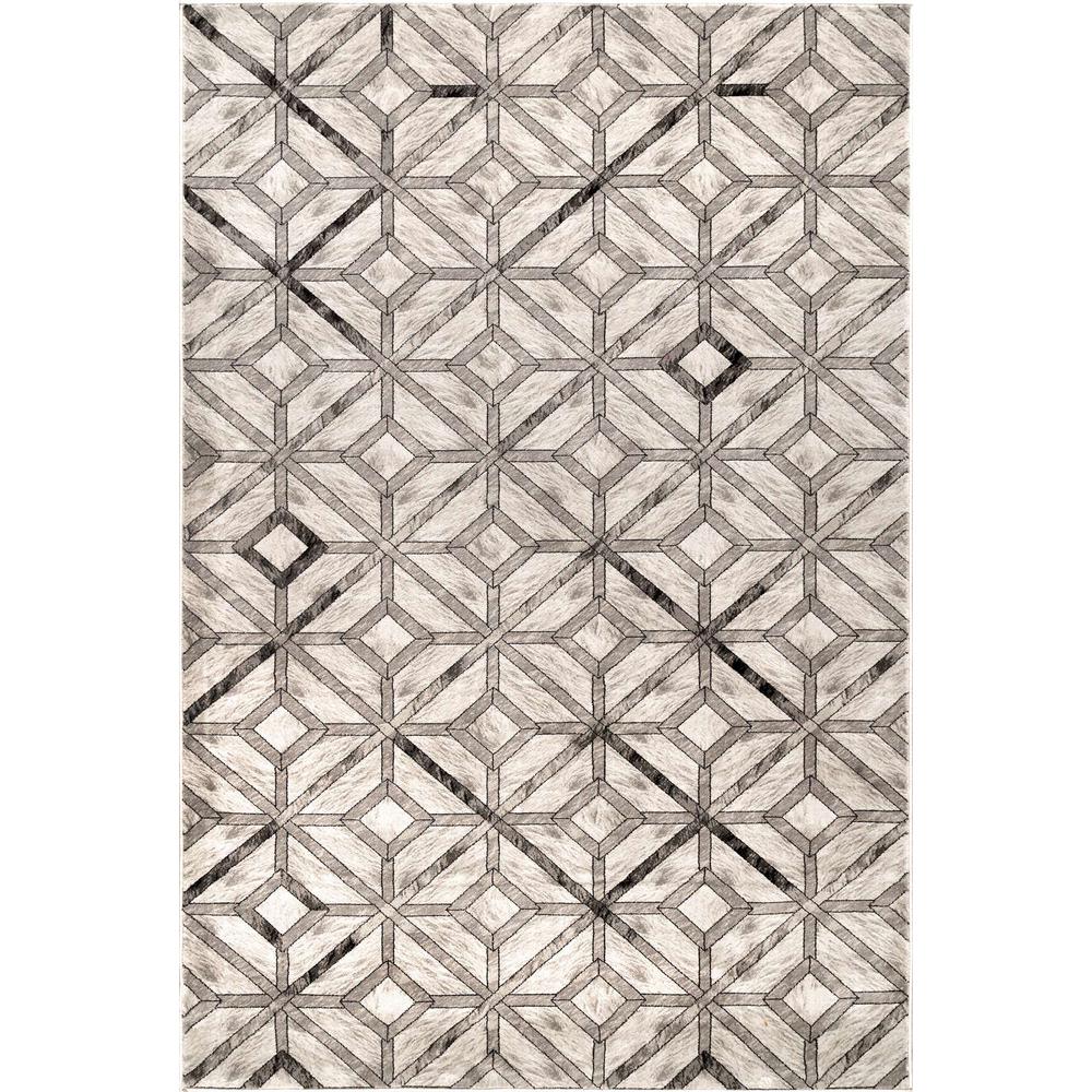 Nuloom Blakely Diamond Tiles Faux Cowhide Beige 8 Ft X 10 Ft