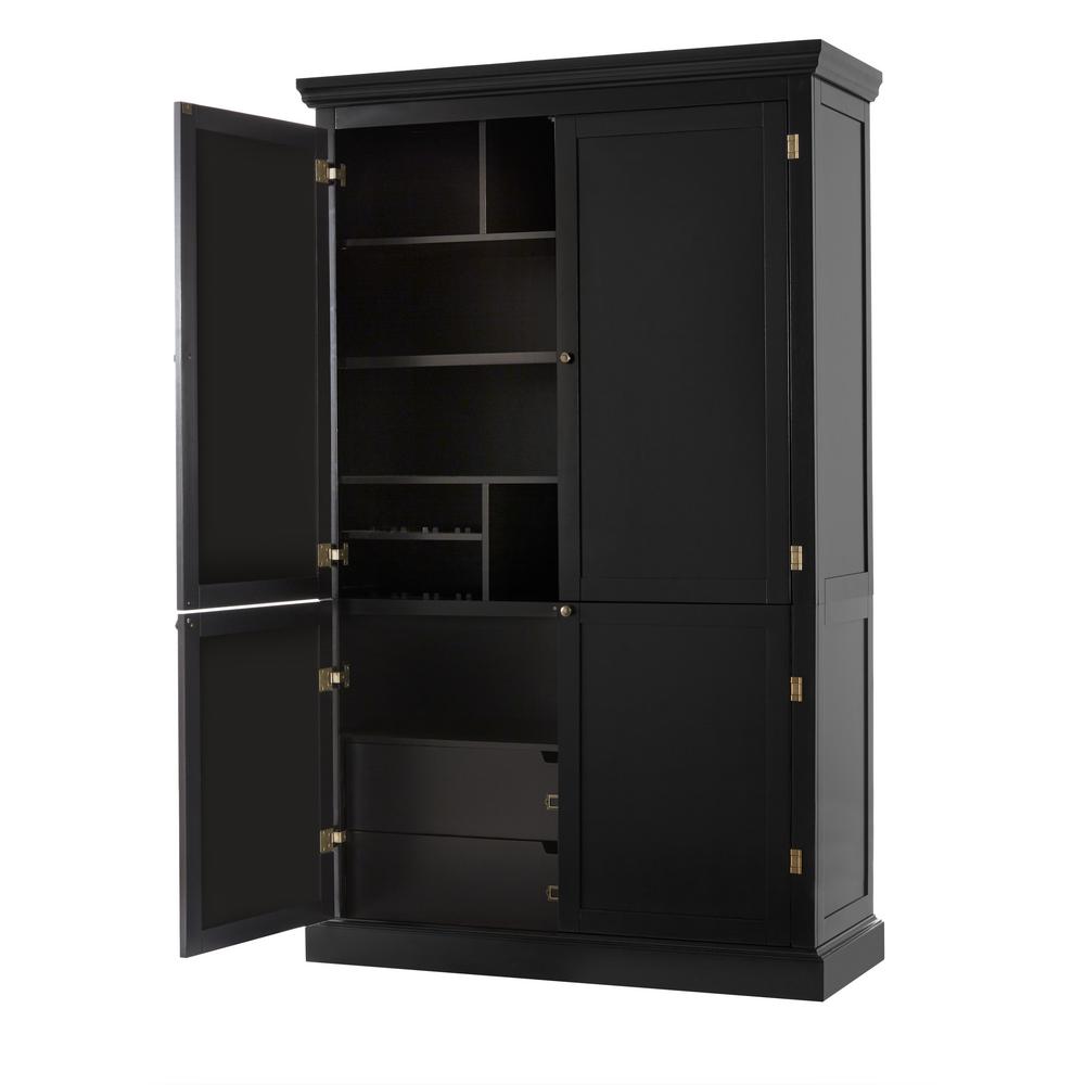 Home Decorators Collection Prescott Black Modular 2 Shelf Pantry