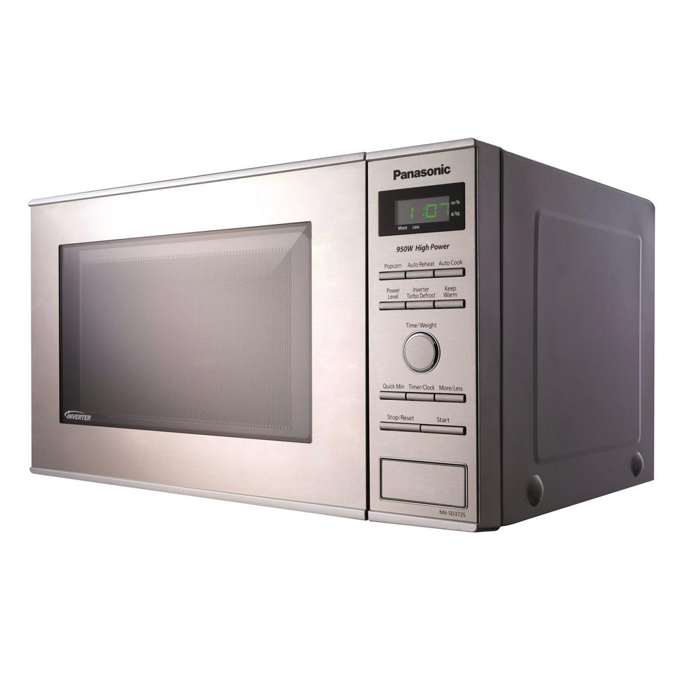 Panasonic 0 8 Cu Ft Countertop Microwave In Stainless Steel With