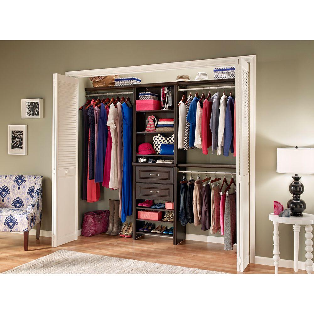 Организация шкафа для одежды с полками. Маленький шкаф для одежды в спальню. Reach in Closet System. How the Wooden Closet is made easy explanation.