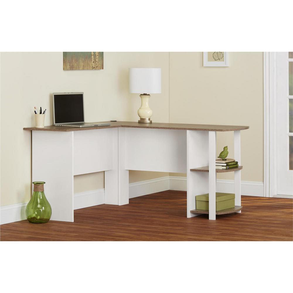 Ameriwood Home Quincy White Dakota L Shaped Desk With Bookshelves
