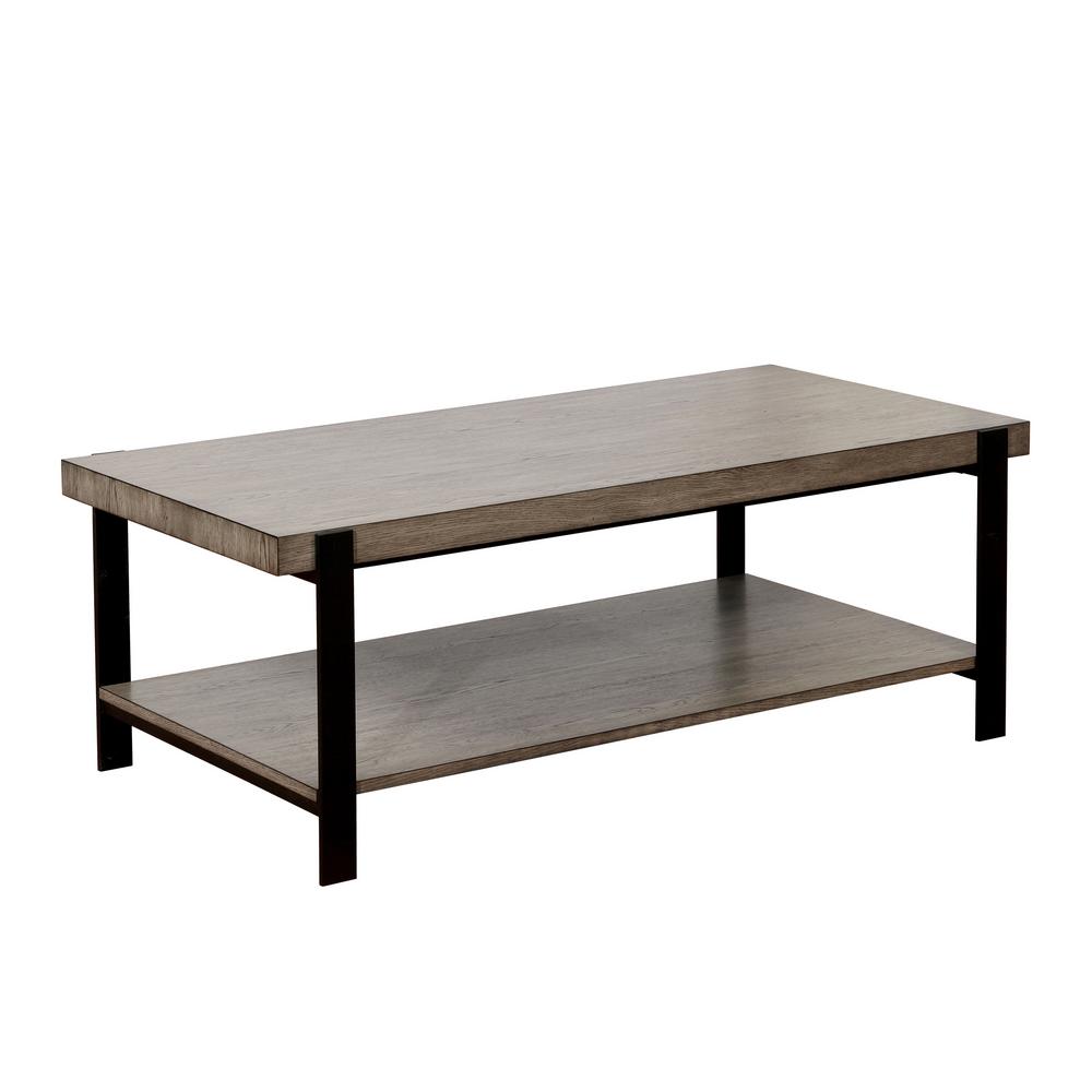Furniture Of America Jimmy Gray Wash Coffee Table Idf 4618c The Furniture Of America Jimmy Gray Wash Coffee Table