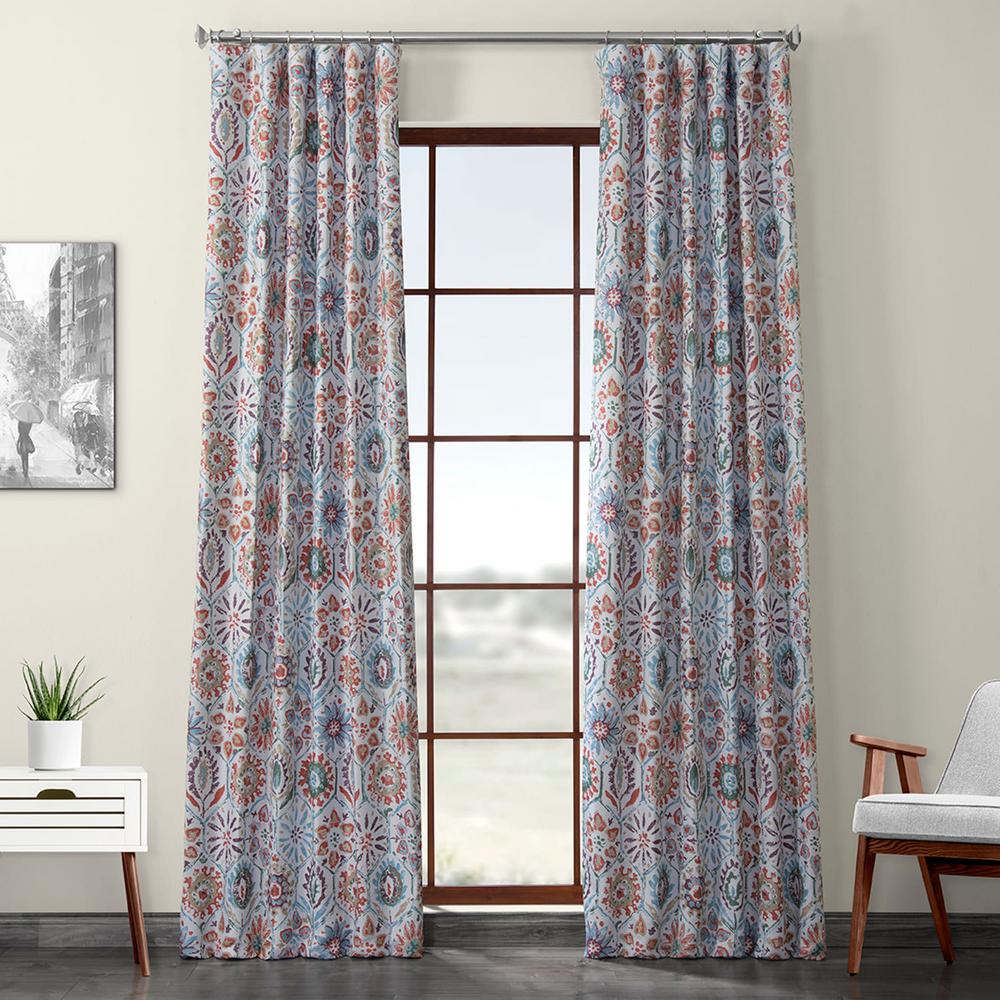 Floral Multi Colored Curtains Drapes Window Treatments