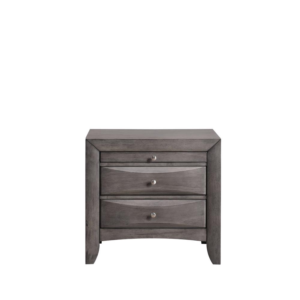 Picket House Furnishings Madison 2 Drawer Gray Nightstand Eg100ns The Home Depot