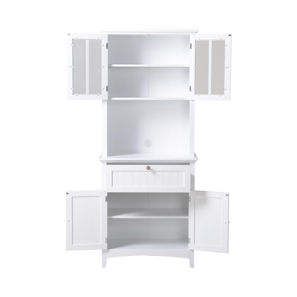 Os Home And Office Furniture White Buffet And Hutch With