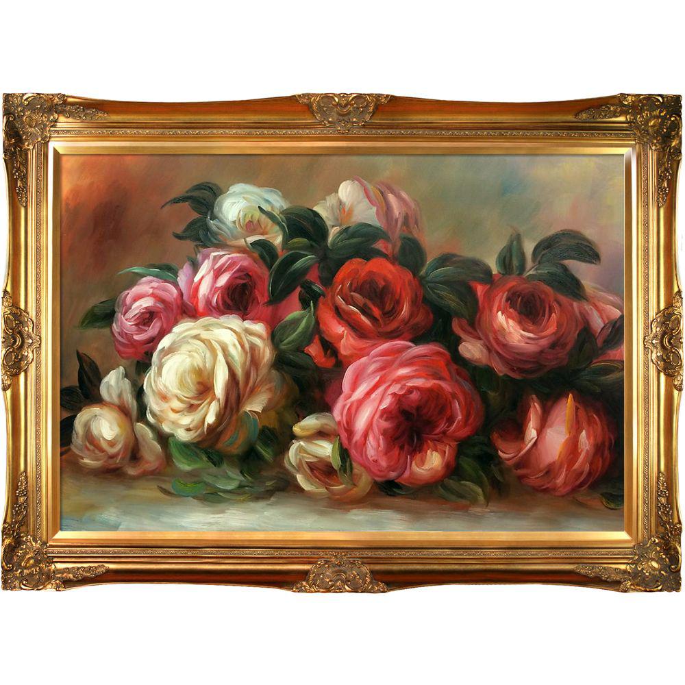 La Pastiche 44 In X 32 In Discarded Roses With Victorian Gold Frame By Pierre Auguste Renoir Framed Wall Art Rn2558 Fr 6996g24x36 The Home Depot