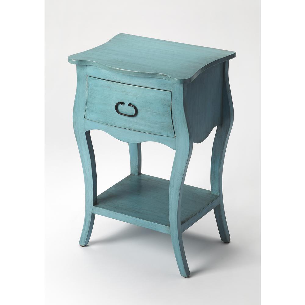 Butler Specialty Company Butler Rochelle Distressed Blue Nightstand 9308301 The Home Depot