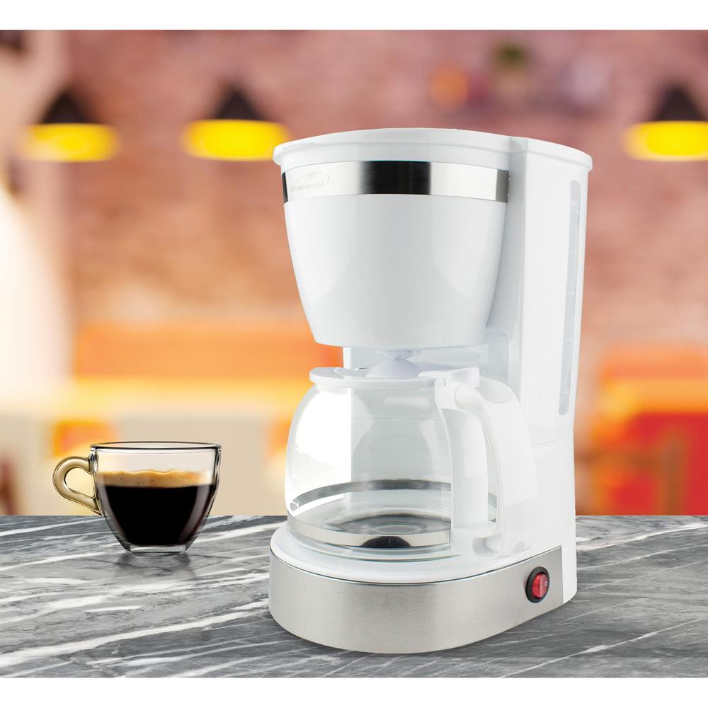 Brentwood Appliances 10Cup White Coffee MakerTS215W The Home Depot