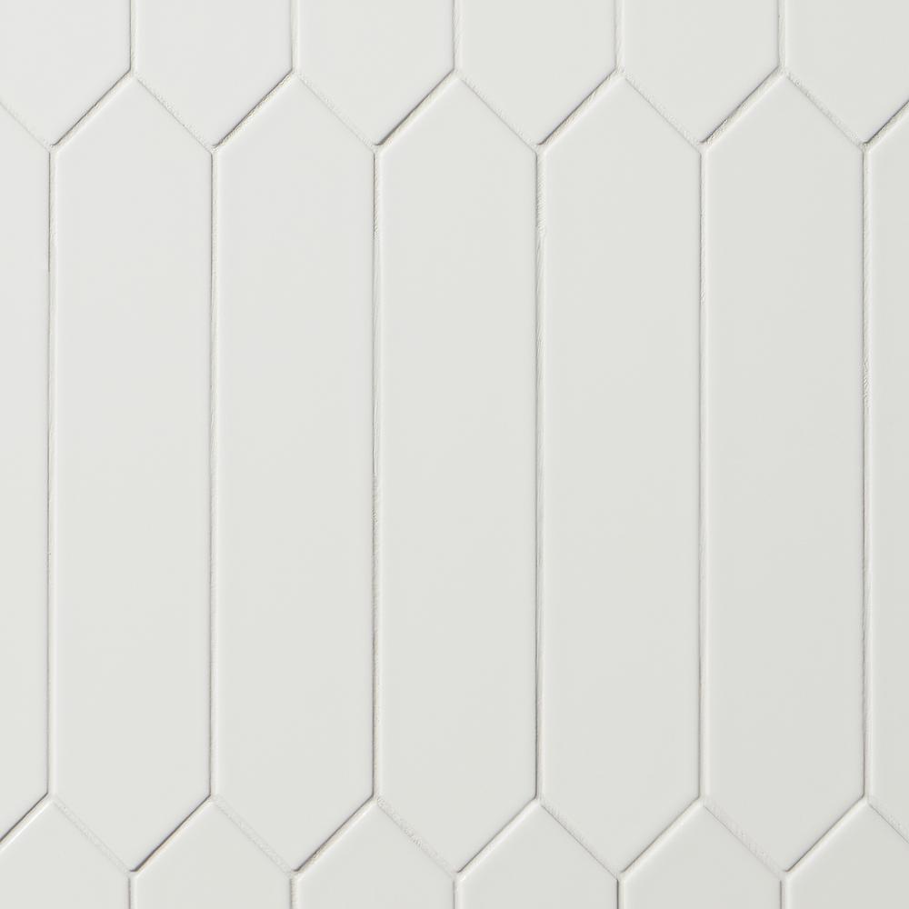 Ivy Hill Tile Axis 3D 2.6 in. x 13 in. Blue Polished Elongated Hex