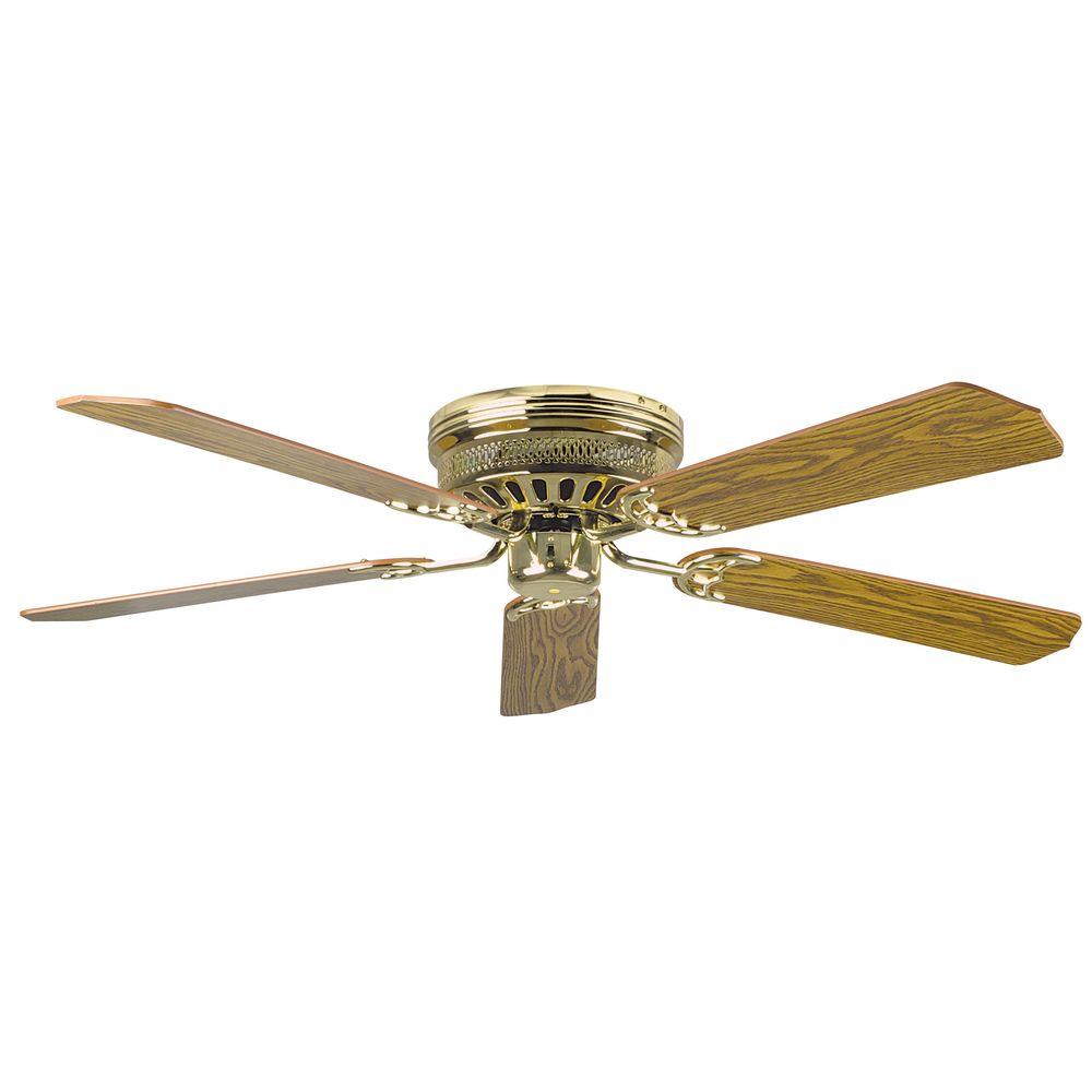 Radionic Hi Tech Palilly 52 In Polished Brass Ceiling Fan With 5 Blades