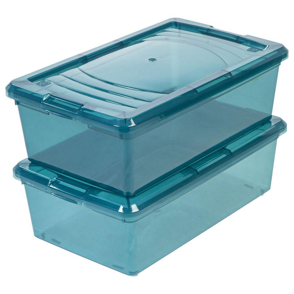 Iris 6 Qt Modular Storage Box In Blue 10 Pack 585318 The Home Depot Iris 6 Qt Modular Storage Box In Blue 10 Pack