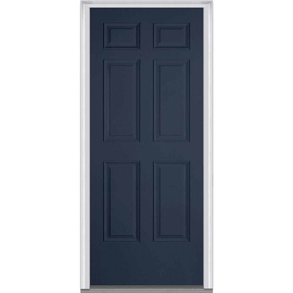 Mmi Door 30 In X 80 Left Hand Inswing 6 Panel Classic Painted Left Hand Inswing 6 Panel Classic Painted Fiberglass Smooth Prehung Front Door