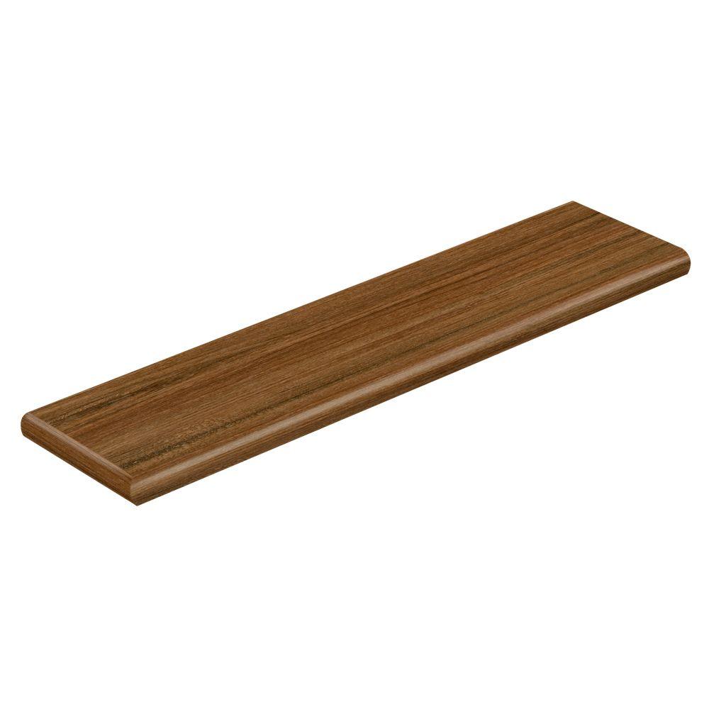 Cap A Tread Vintage Oak Cinnamon Cider 47 In L X 12 1 8 D Vintage Oak Cinnamon Cider 47 In L X 12 1 8 D 11 16 H Vinyl Left Return To Cover Stairs Thick