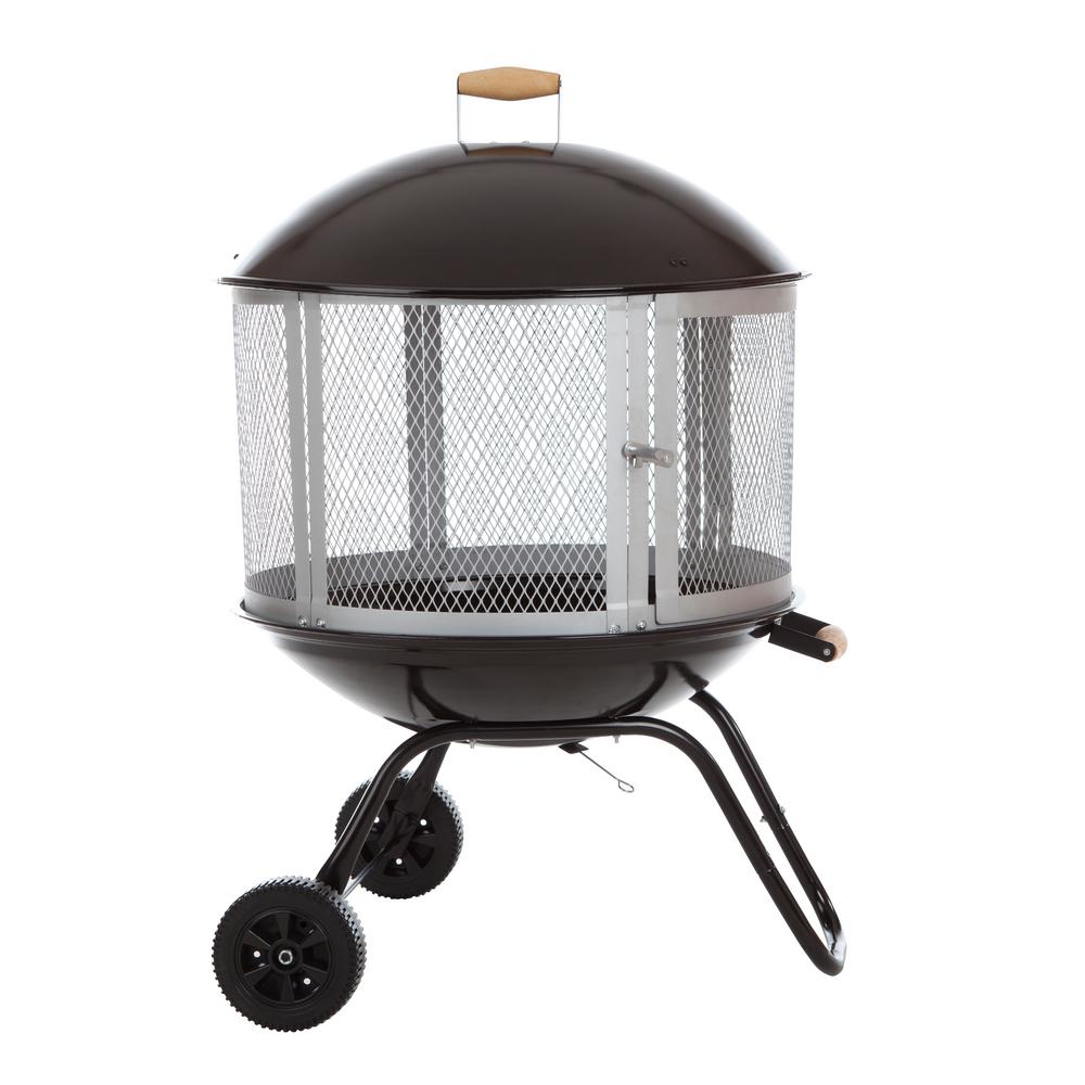 Fire Sense Bessemer 28 In Round Steel Fire Pit In Black 01471