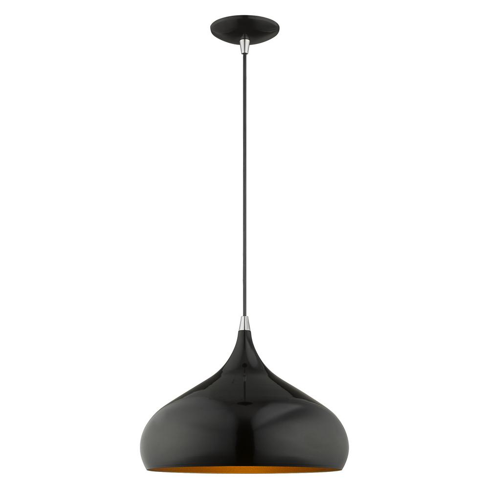 Livex Lighting Cassandra 1-Light Black Mini Pendant 40440-04 - The Home ...