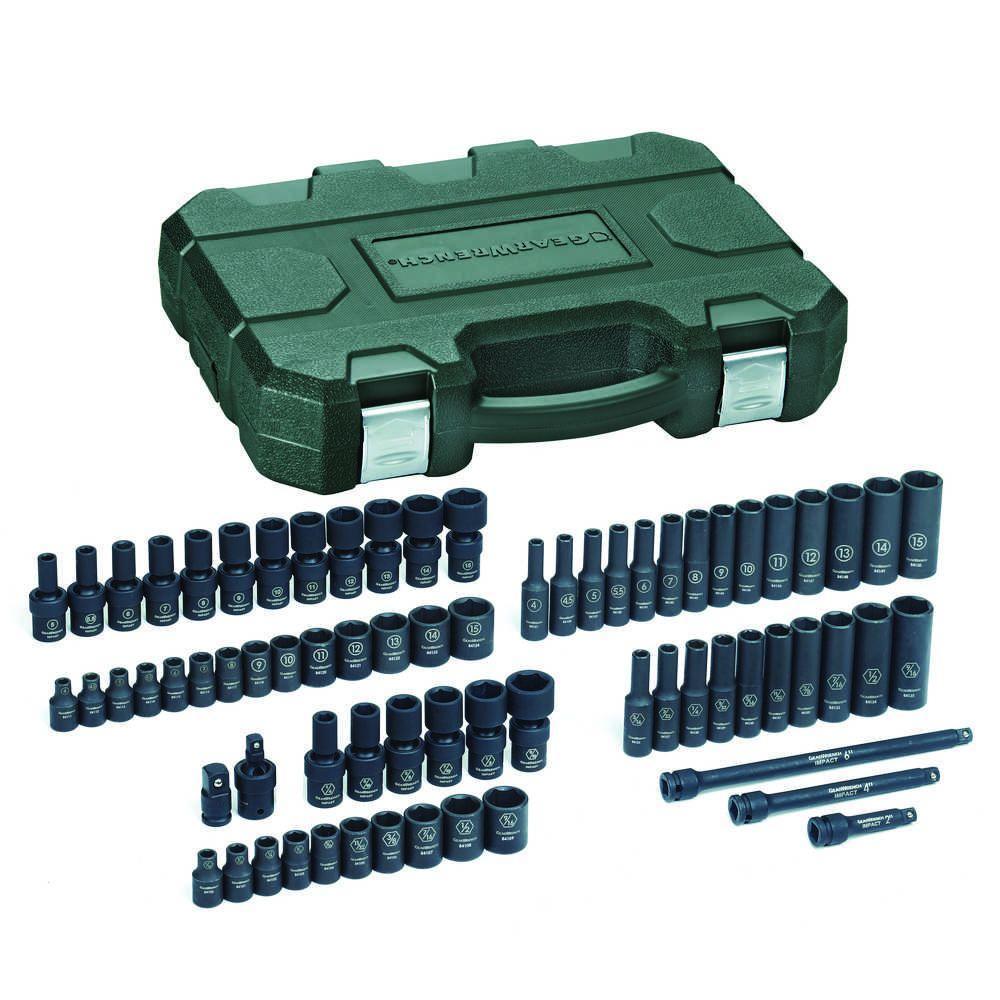 Universal Swivel Deep Impact Socket Set METRIC /& SAE 16 Pc 3//8/" /& 1//4/" Dr Set