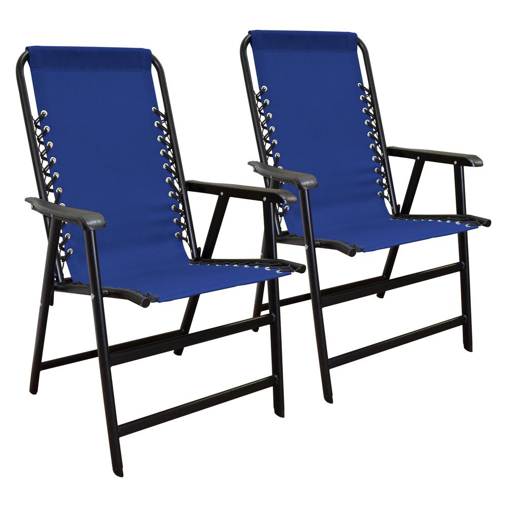 Caravan Sports Suspension Blue Folding Chair 2 Pack 80012000022