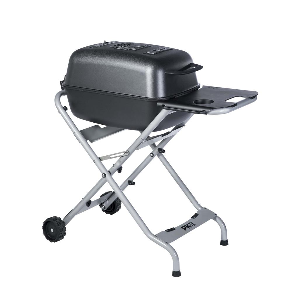 Portable Kitchen Charcoal Grills The Home Depot Pk Grills Original Tx Grill And Smoker In Graphite