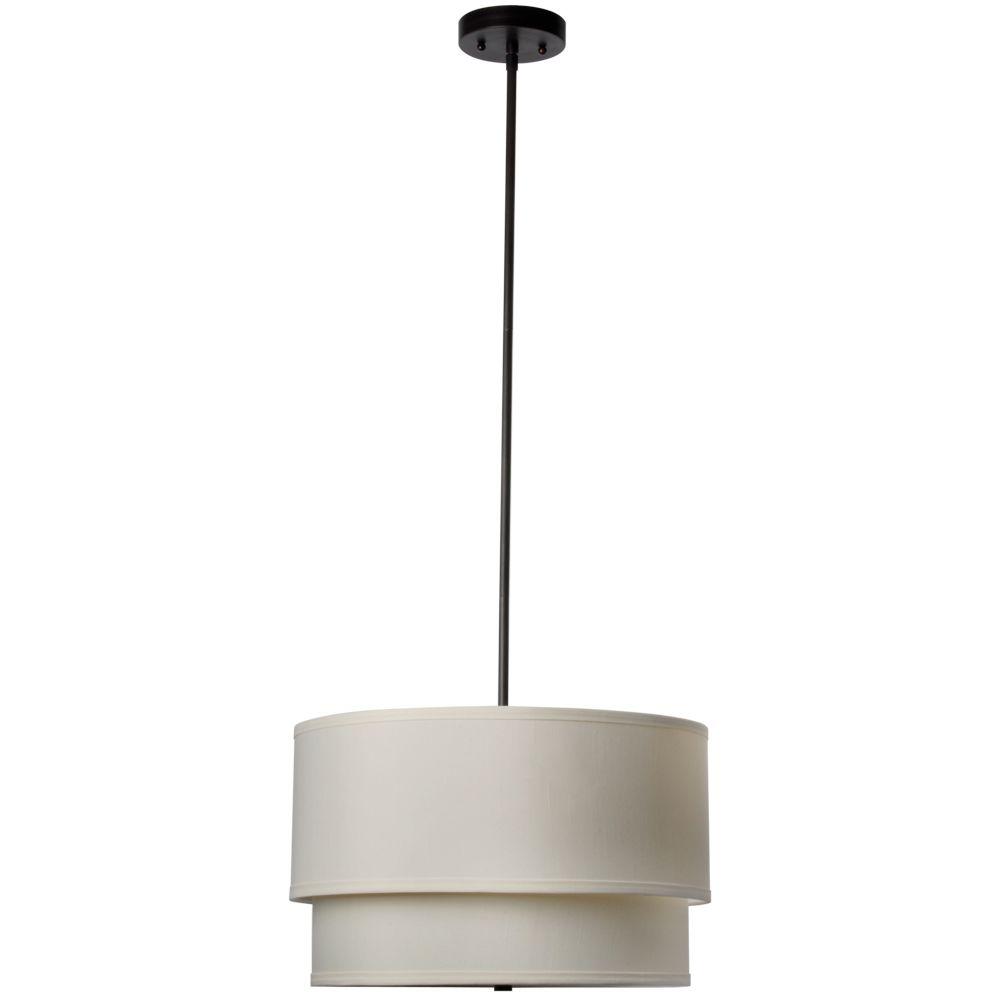 Hampton Bay Eagan 3 Light Oil Rubbed Bronze Drum Pendant With Double Khaki Shade Es4761ob4 B The Home Depot Hampton Bay Eagan 3 Light Oil Rubbed Bronze Drum Pendant With Double Khaki Shade Es4761ob4 B The Home Depot