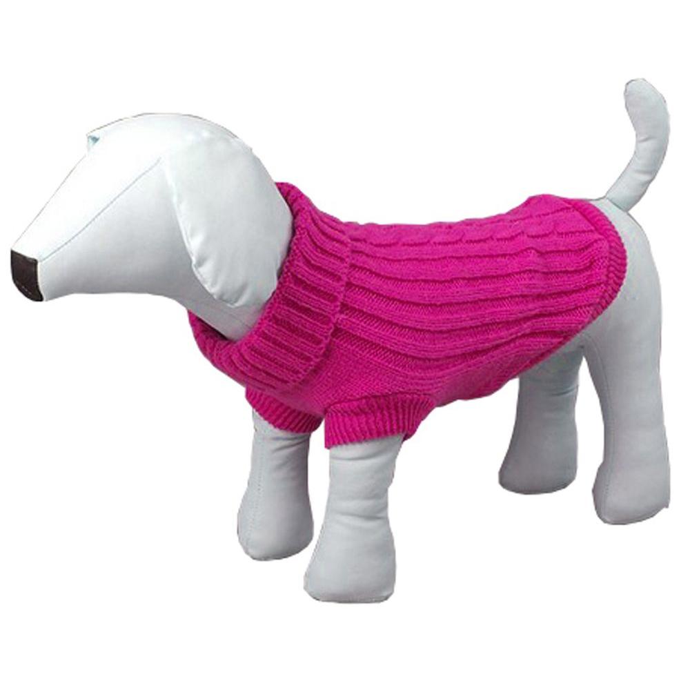 Heavy Knit Rib-Collared Dog Sweater 