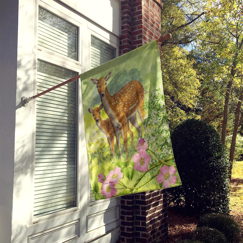 Caroline S Treasures 28 In X 40 In Polyester Fallow Deer Calf Flag Canvas House Size 2 Sided Heavyweight Asa2130chf The Home Depot