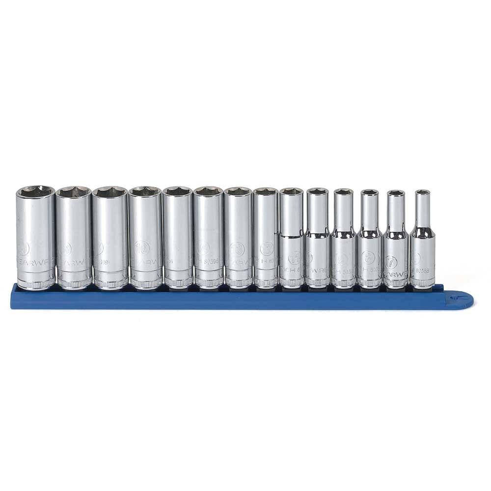 GearWrench 80552 14 Piece 3//8-Inch Drive 6 Point Standard Metric Socket Set