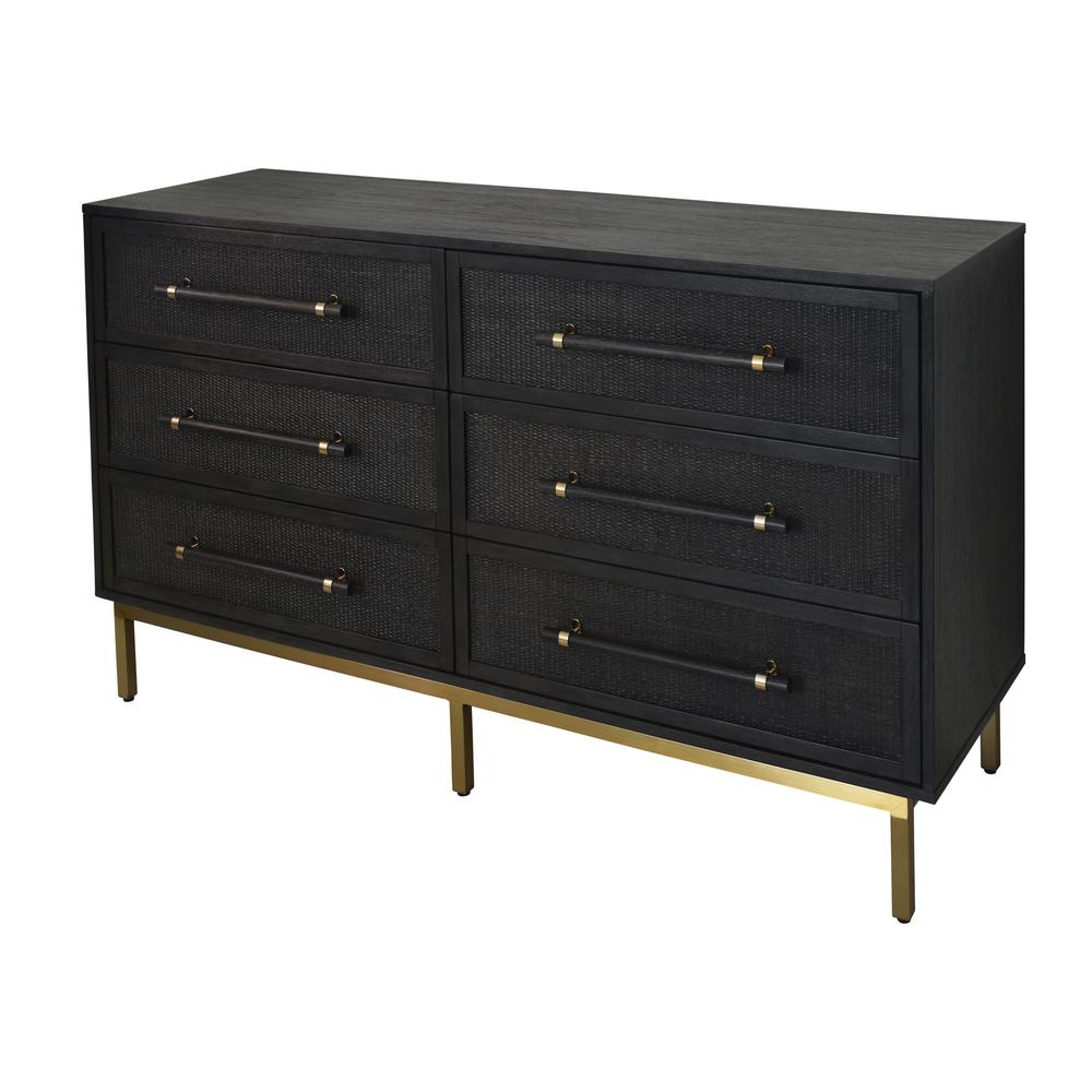 Hopper Studio Sophia Black 6 Drawer Dresser 7185bk308bcy55 The