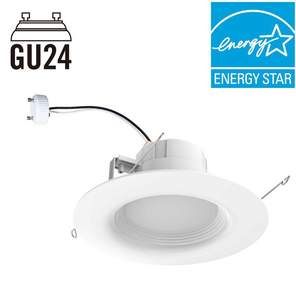 EcoSmart 65Watt Equivalent Daylight 6 in. GU24 White Integrated LED
