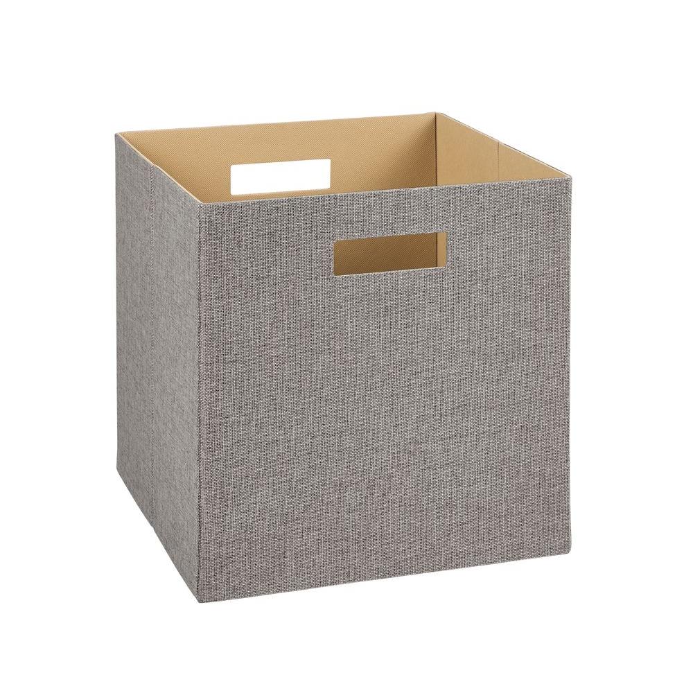 ClosetMaid 13 In H X 13 In W X 13 In D Decorative Fabric Storage Bin   Gray Closetmaid Cube Storage Bins 7116 64 600 