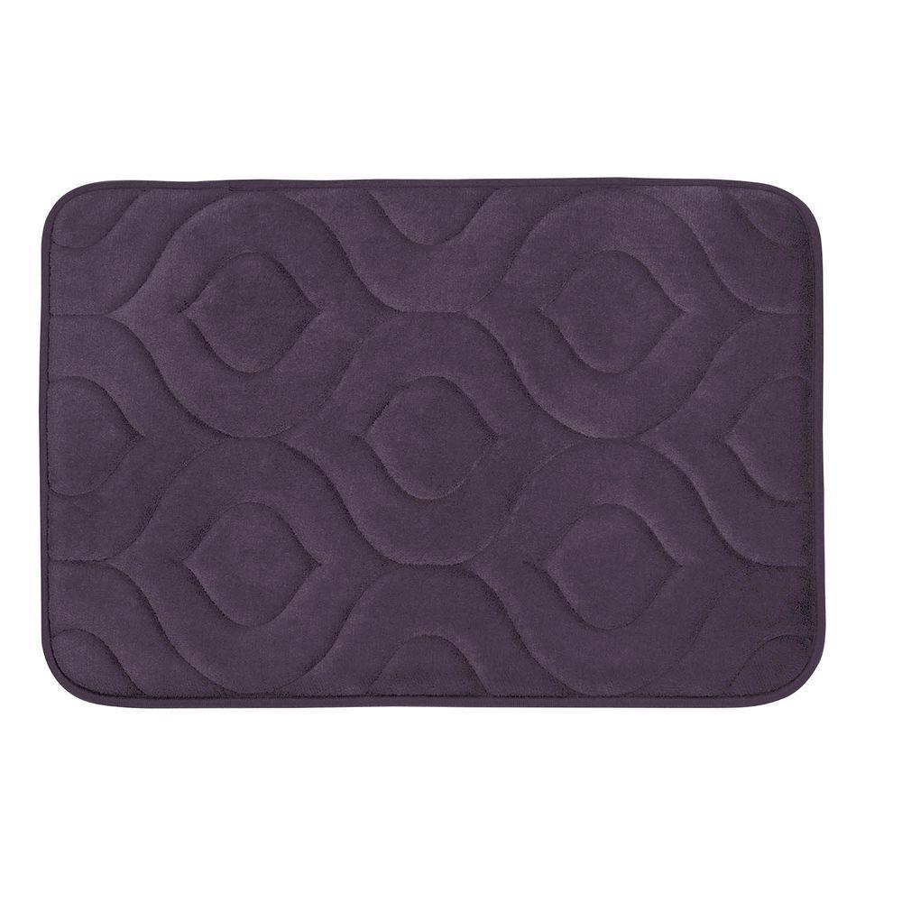 Naoli Plum 20 in. x 34 in. Memory Foam Bath MatYMB004231